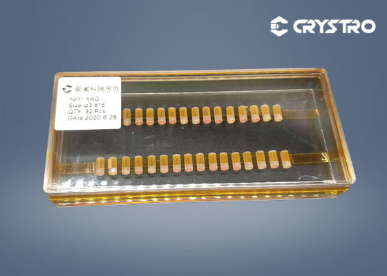 Solid State Laser Crystal Dia 3.8*8mm Nd YAG Crystal